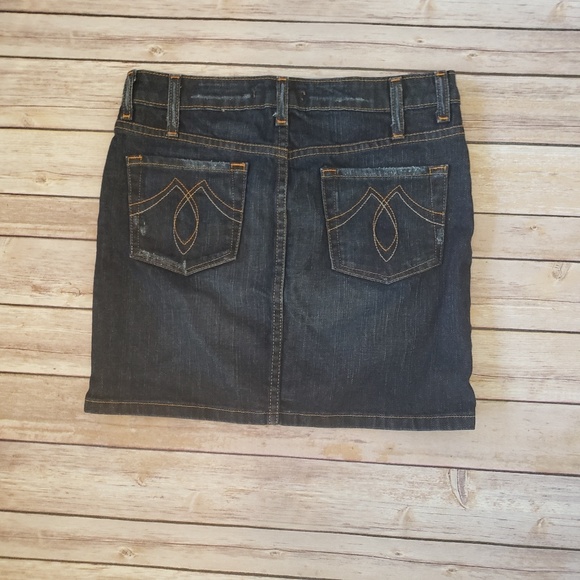 Arden B Dark Wash Denim Skirt - Picture 2 of 2